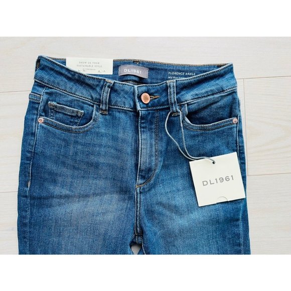 DL1961 Florence Skinny Mid Rise Instasculpt Ankle Denim Jeans ( 25 ) - Picture 3 of 4